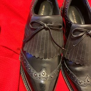 Rebecca Minkoff Glossy Black Brogue Flats